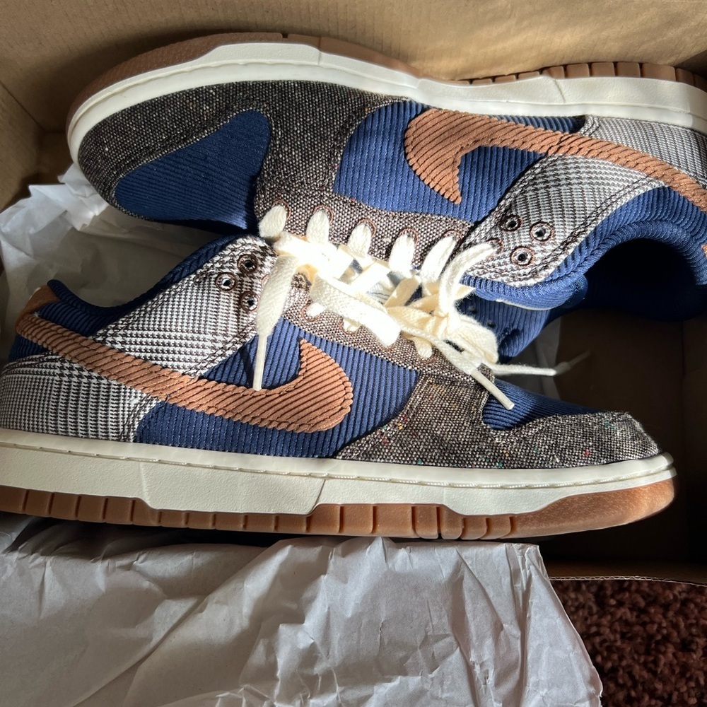 Nike Dunk Low Premium in Tweed Corduroy In Size Women’s Size 9 Men’s 7.5 - Picture 7 of 15